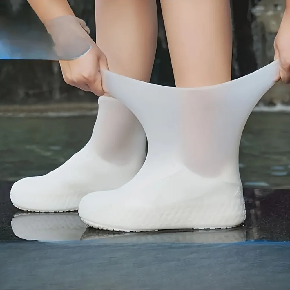 Waterproof Silicone Shoe Covers Reusable Rubber Rain Boots Non-slip