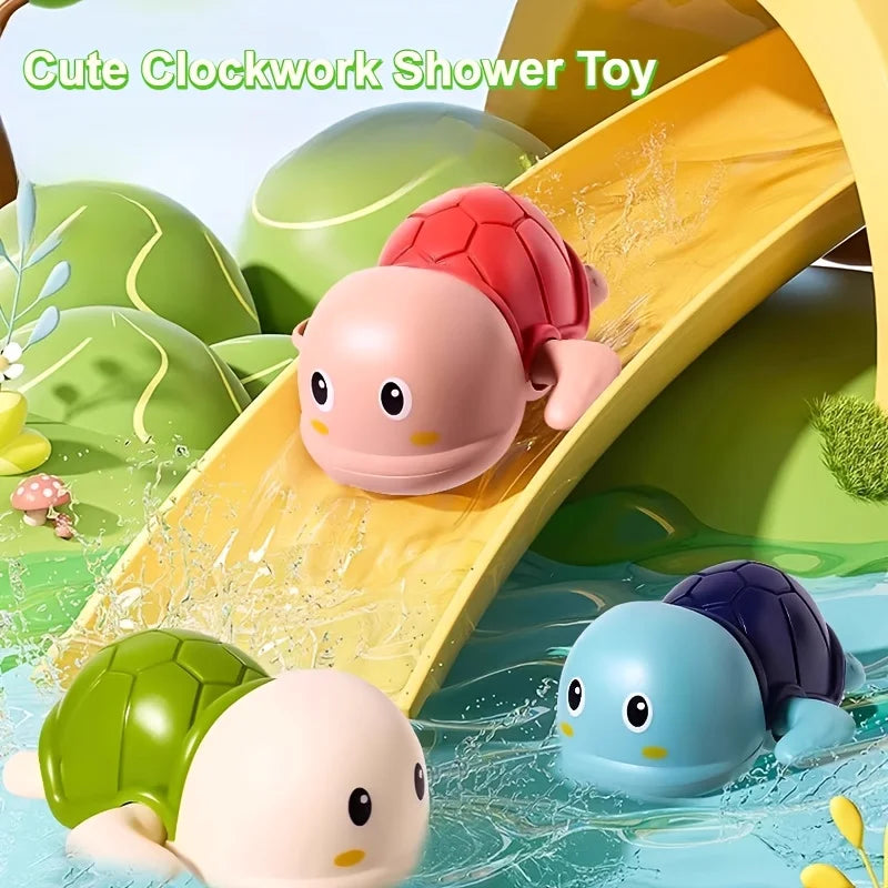 3 Cute Wind-up Animal Frog Water Spray Toy Plastic Bath