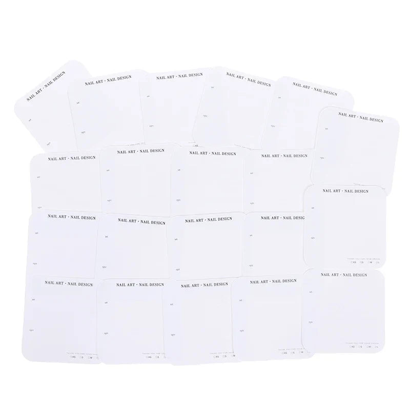 20-Sheet Press-On Nail Display Swatch Cards | Salon & DIY