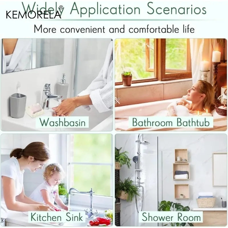 KEMORELA 2-Pack Silicone Self-Draining Soap Dish Tray Set