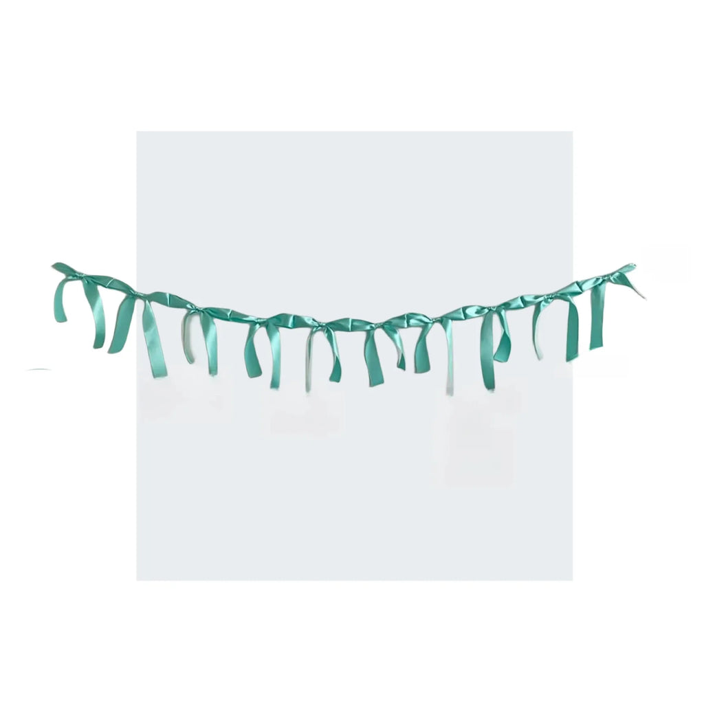 1 8M Pink White Blue Satin Bow Handmade Webbing Hanging Garlands
