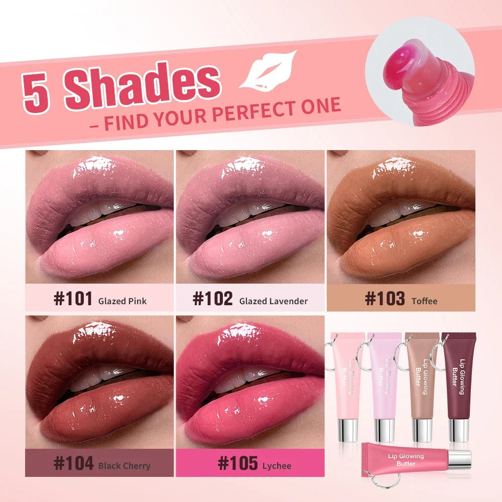 2-in-1 Lip Gloss Keychain | Glowing Butter Lip Care