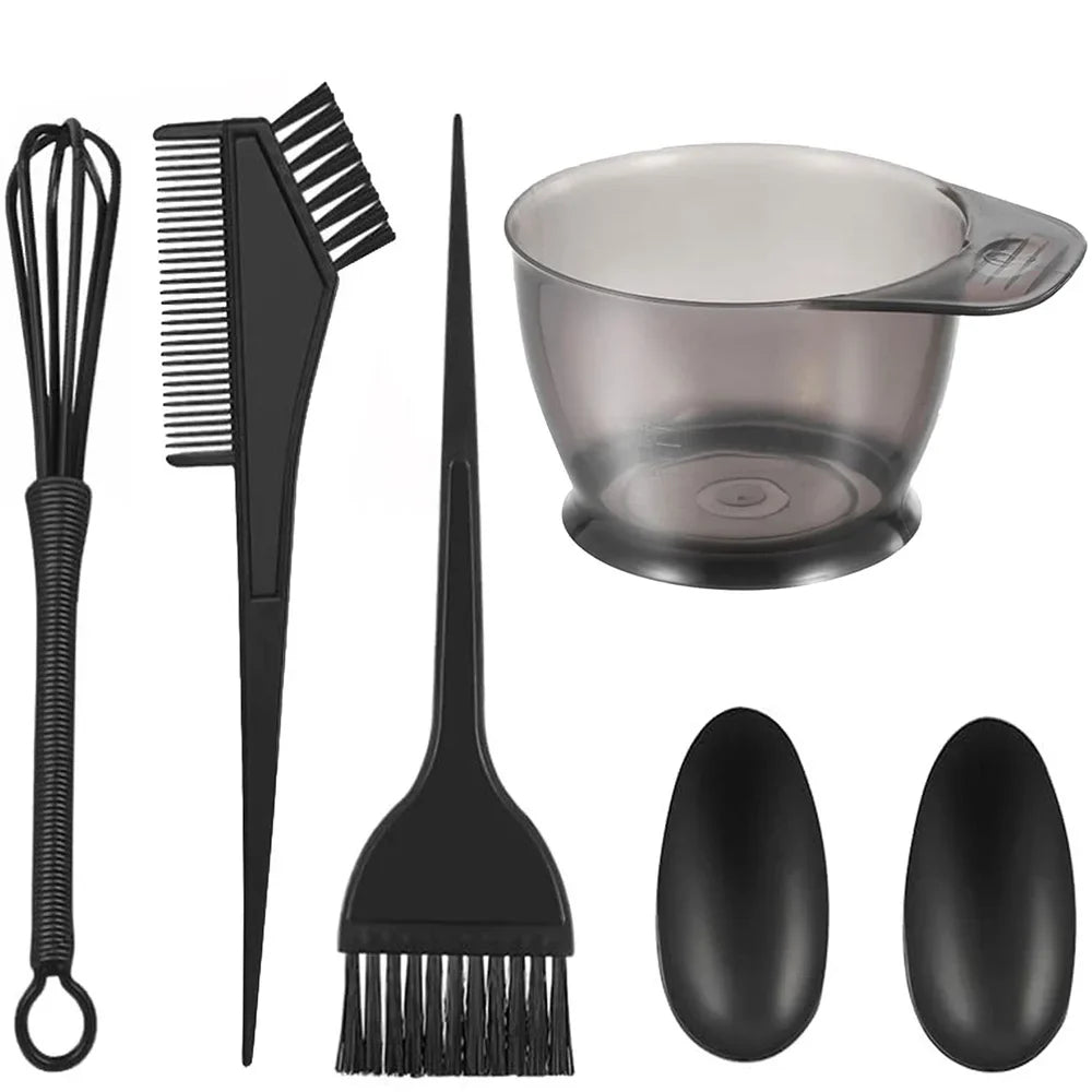 6-Piece Hair Coloring Kit – Salon & Home Hairdressing Tools