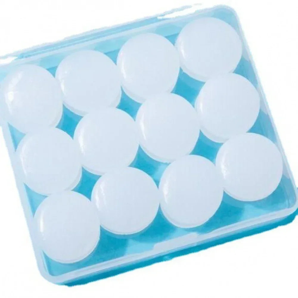 Reusable Silicone Ear Plugs for Sleep & Noise Reduction – 12 PCS