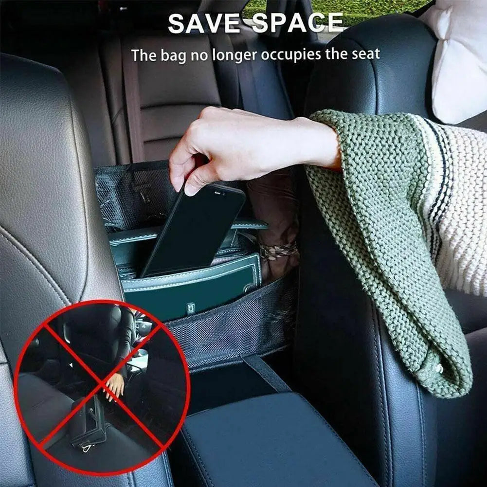 Car Seat Net Pocket Handbag Purse Holder Large Capacity Mesh Back