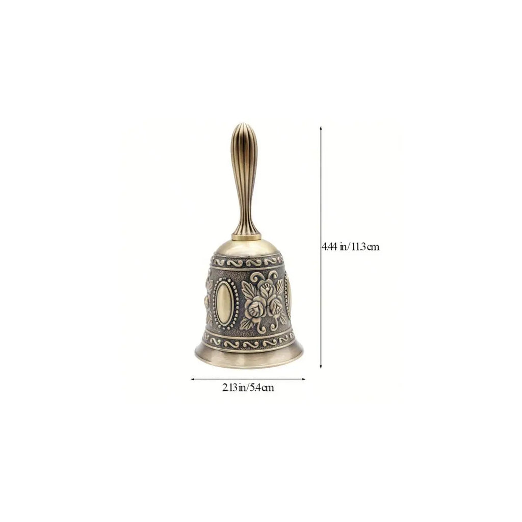 Elegant Brass Hand Bell Durable Polished Finish Ideal Weddings