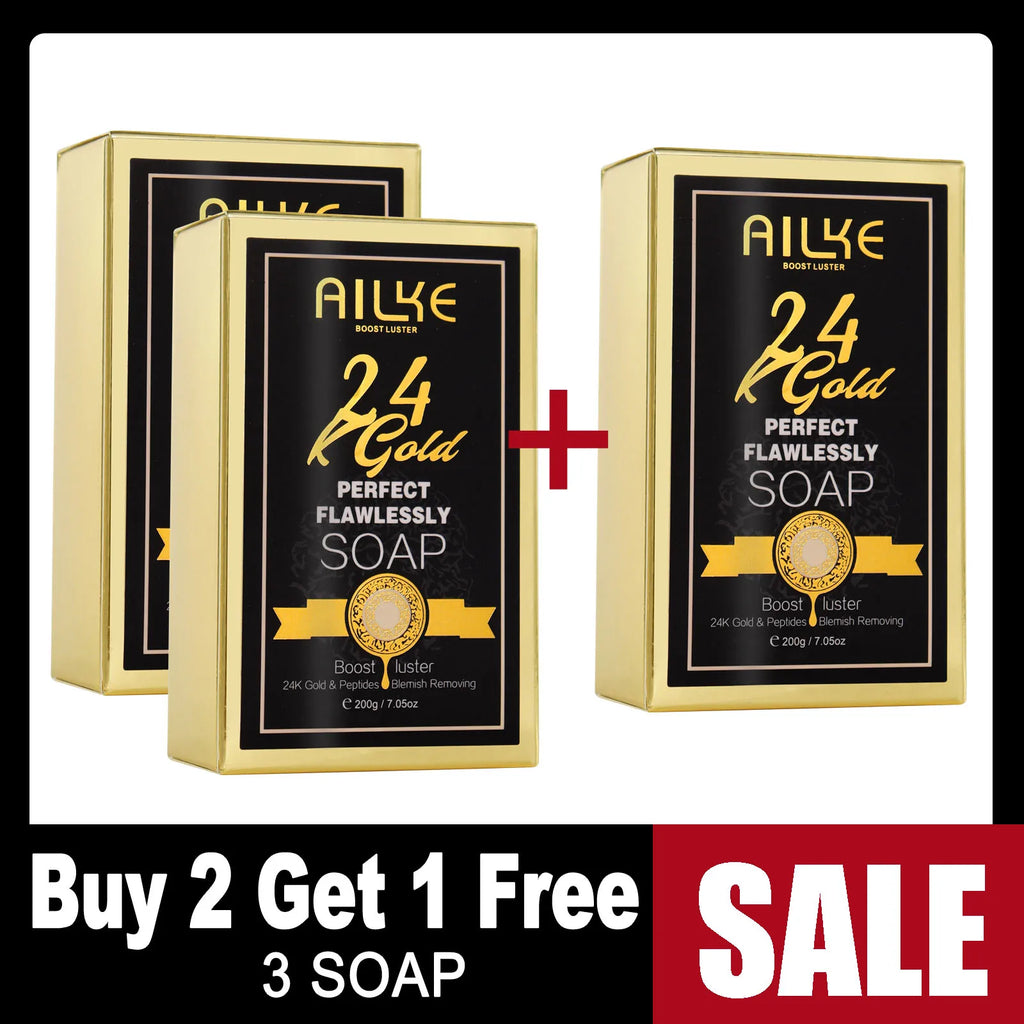 AILKE 24K Gold Foil Brightening Soap | Even Skin Tone 200g