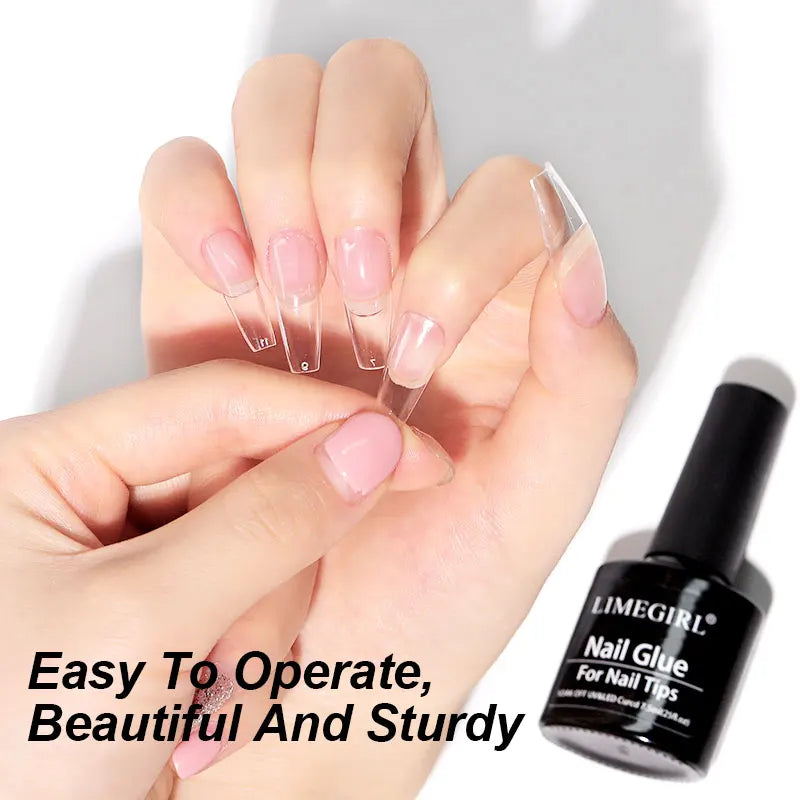 LIMEGIRL Nail Tips Glue Gel Uv False Polish Manicure Hybrid Gellac