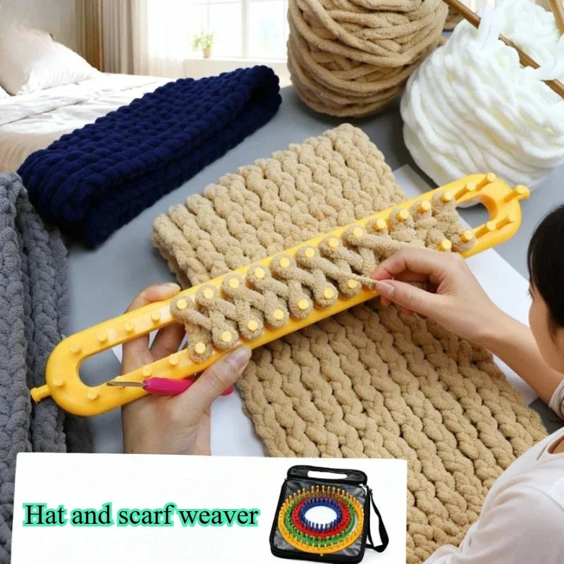 DIY Plastic Weaving Loom Kit – Portable Rectangle Wool Knitter