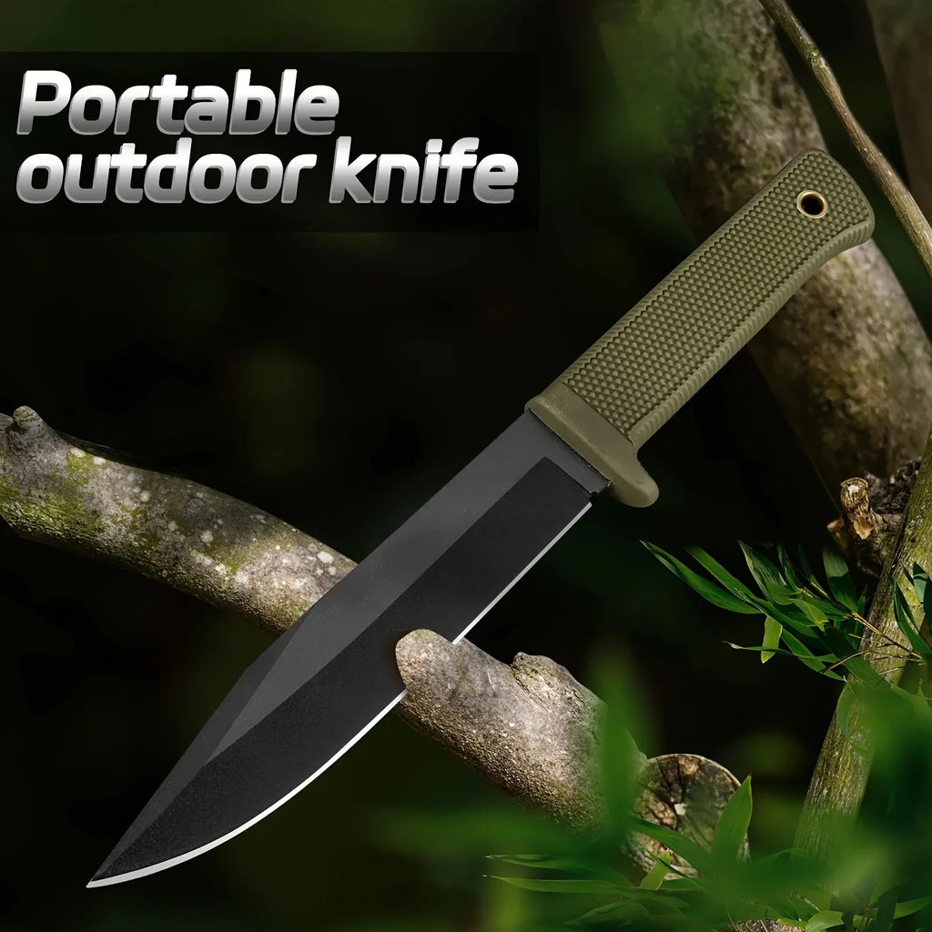 Outdoor Survival Straight Knife – Stainless Steel Camping Blade