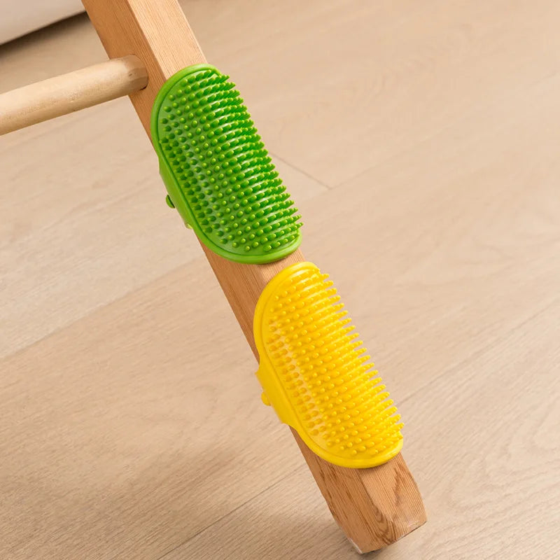 Silicone Pet Bath Brush – Dog & Cat Grooming Massage Comb