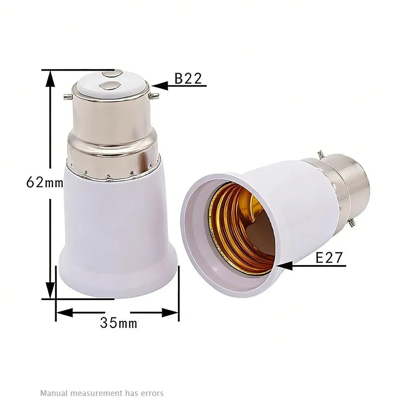E27 to B22 Light Bulb Adapter 6-Pack – Screw to Bayonet