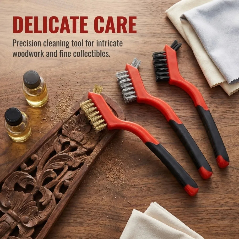 Double Head Wire Brush Rust Removal Mini Brass Multi-purpose Gap