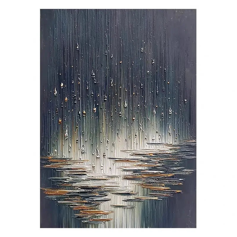 Hand Painted Abstract Water Drop Oil Painting | Canvas Wall Art