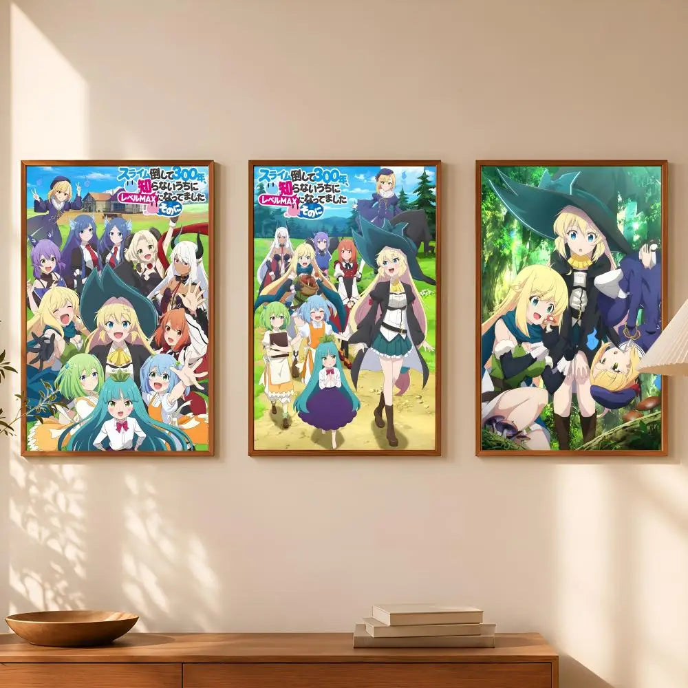Killing Slimes 300 Years Anime PVC Wall Poster | HD Self-Stick