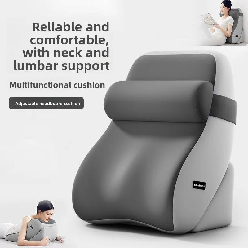XL Ergonomic Reading Pillow – Memory Foam Wedge & Side Pockets