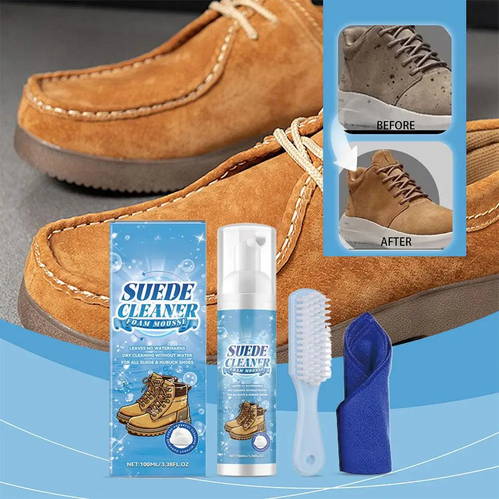 Suede Cleaner Kit – Dry Foam Shoe & Leather Cleaner 100ml