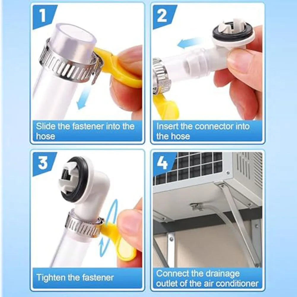 AC Drain Pipe Connector Set – Condensate Hose Kit for AC Units