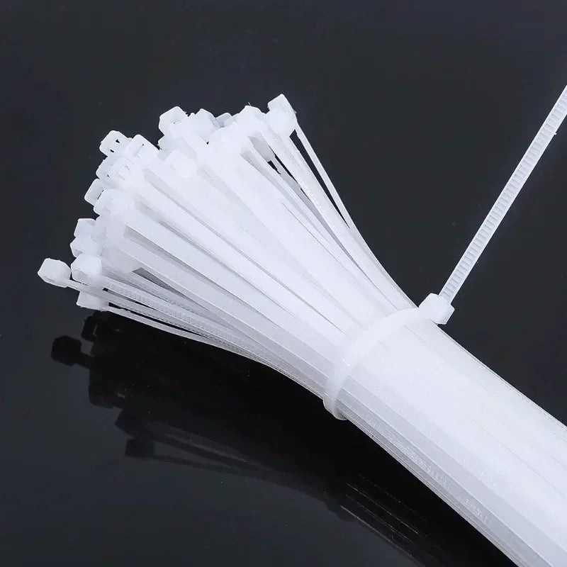Reusable Nylon Cable Ties Self-Locking Zip Ties 100–500 Pcs
