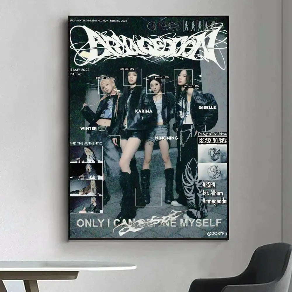 Aespa Kpop Girl Group HD Poster – Waterproof Wall Decor