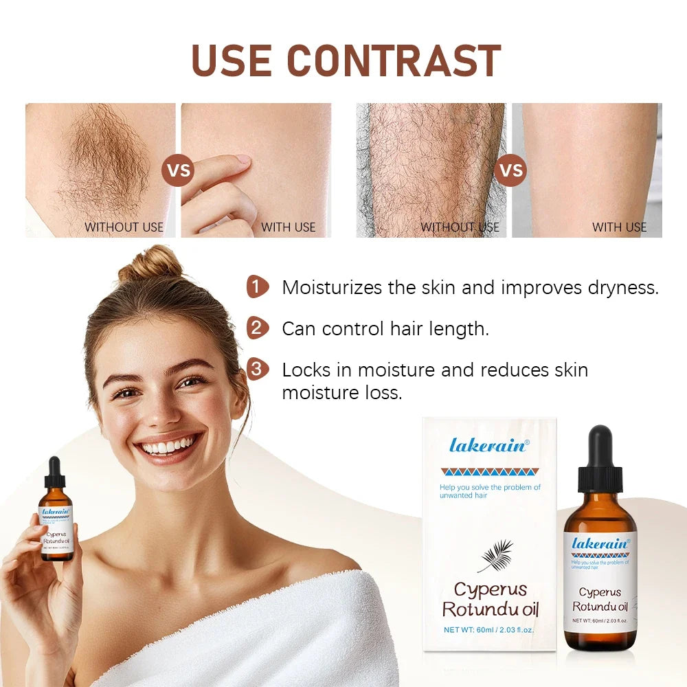 Cyperus Rotundus Hair Growth Inhibitor Oil 60ml – All Skin Types