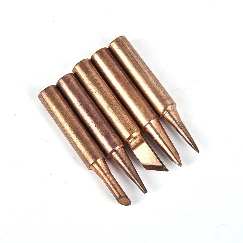 5-Pack Pure Copper 900M-T Soldering Iron Tips – Lead-Free