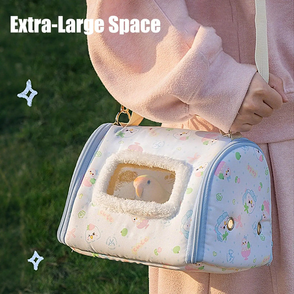 Portable Bird Travel Carrier – Insulated Parrot Bag