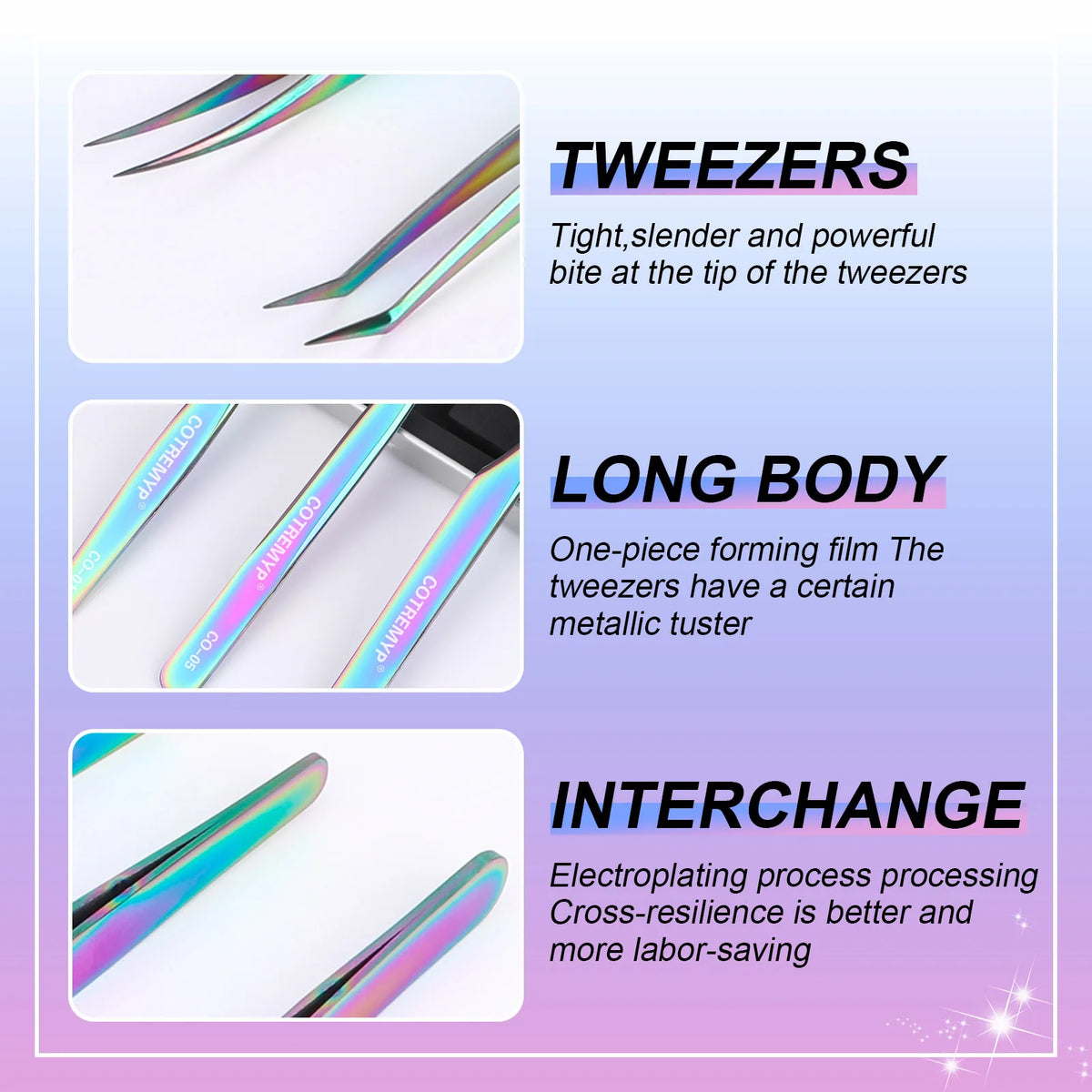 Slanted Stainless Steel Tweezers – Lash & Brow Precision Tool