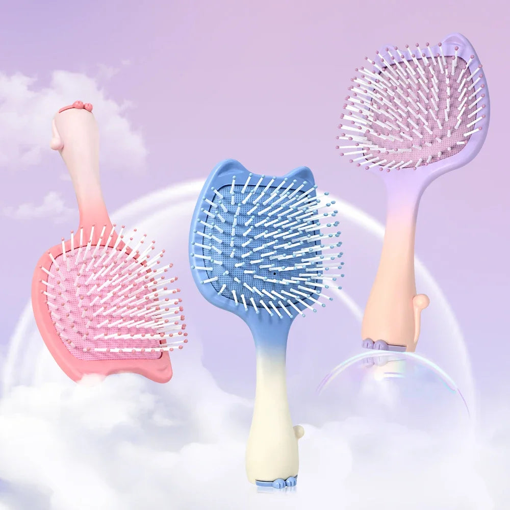 Cat Air Cushion Hairbrush – Detangling Scalp Massage Comb