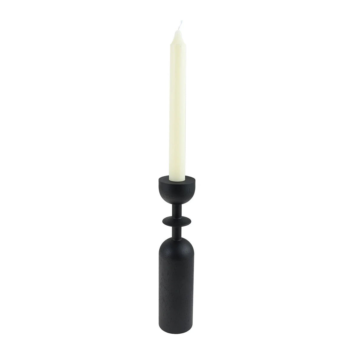 Black Wooden Candlestick Holders Set of 3 | Home Decor