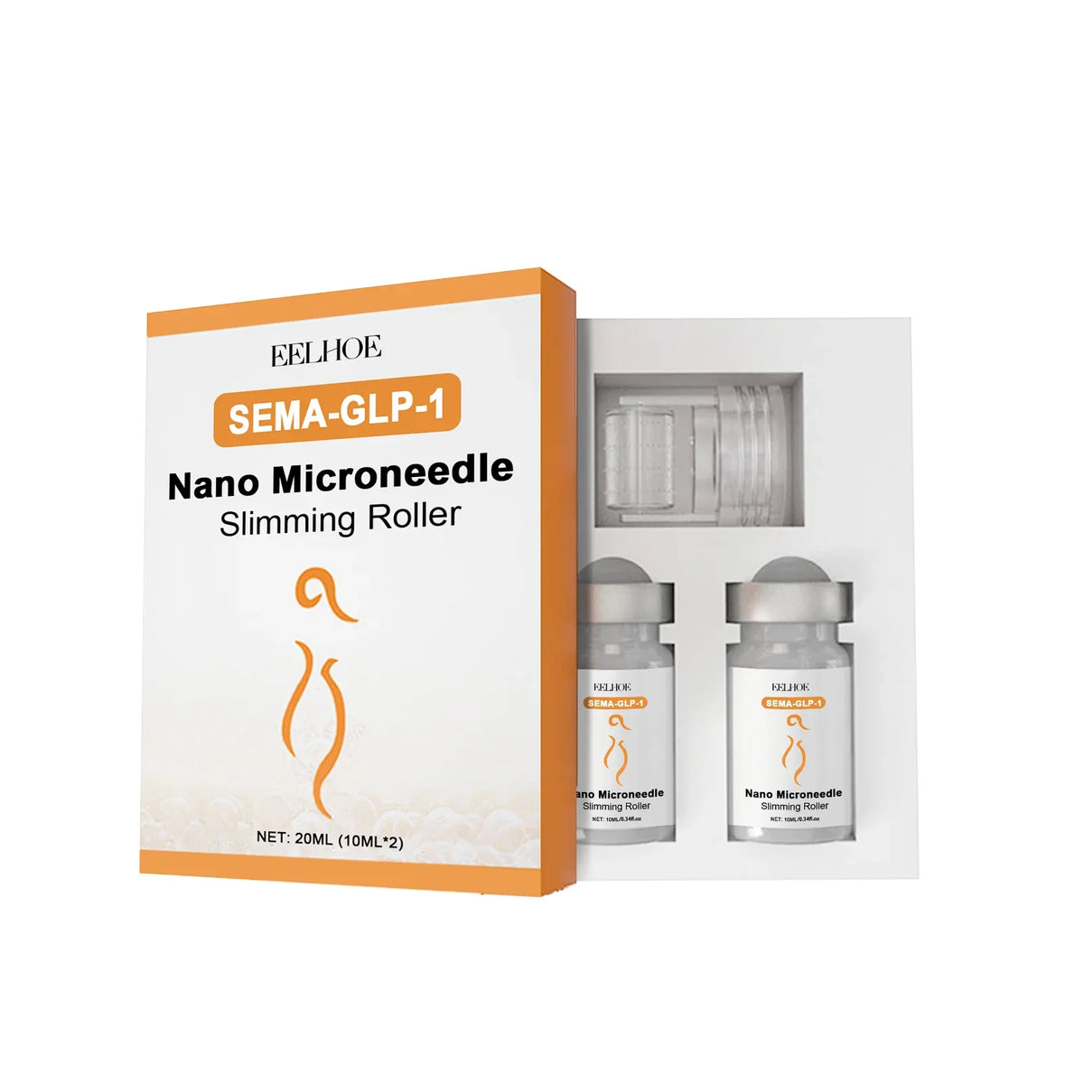 Body Contouring Massage Roller & Hydrating Serum Set