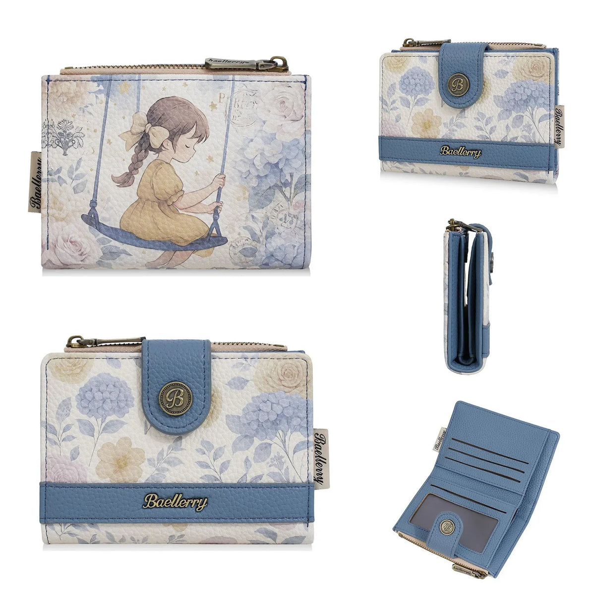 Women's Korean Style PU Leather Short Wallet | Multi Card Slots