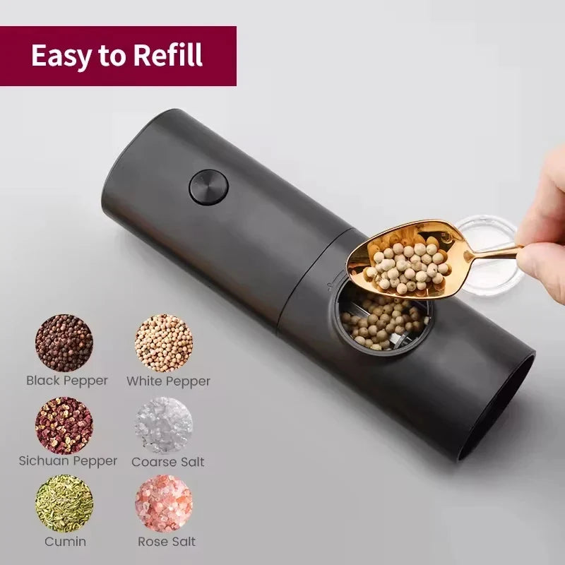 Electric Salt & Pepper Grinder Set with LED Light | HOMEFISH