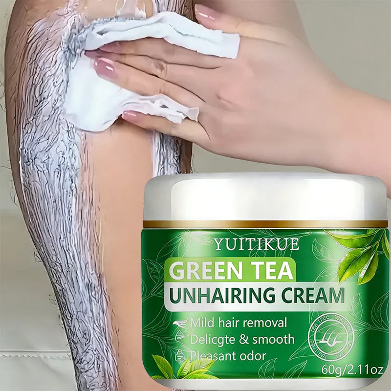 YUITIKUE Green Tea Hair Removal Cream – Gentle Formula 60g