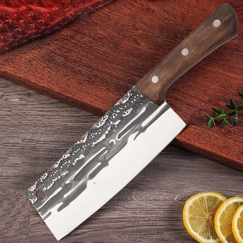 Forged Full Tang Nakiri Cleaver – Stainless Steel Chef Knife