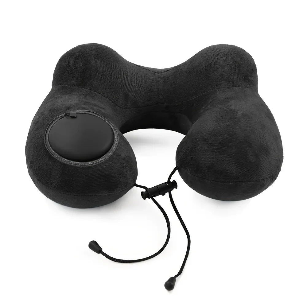 Inflatable Travel Pillow Portable Airplane U-shaped Neck Compressible