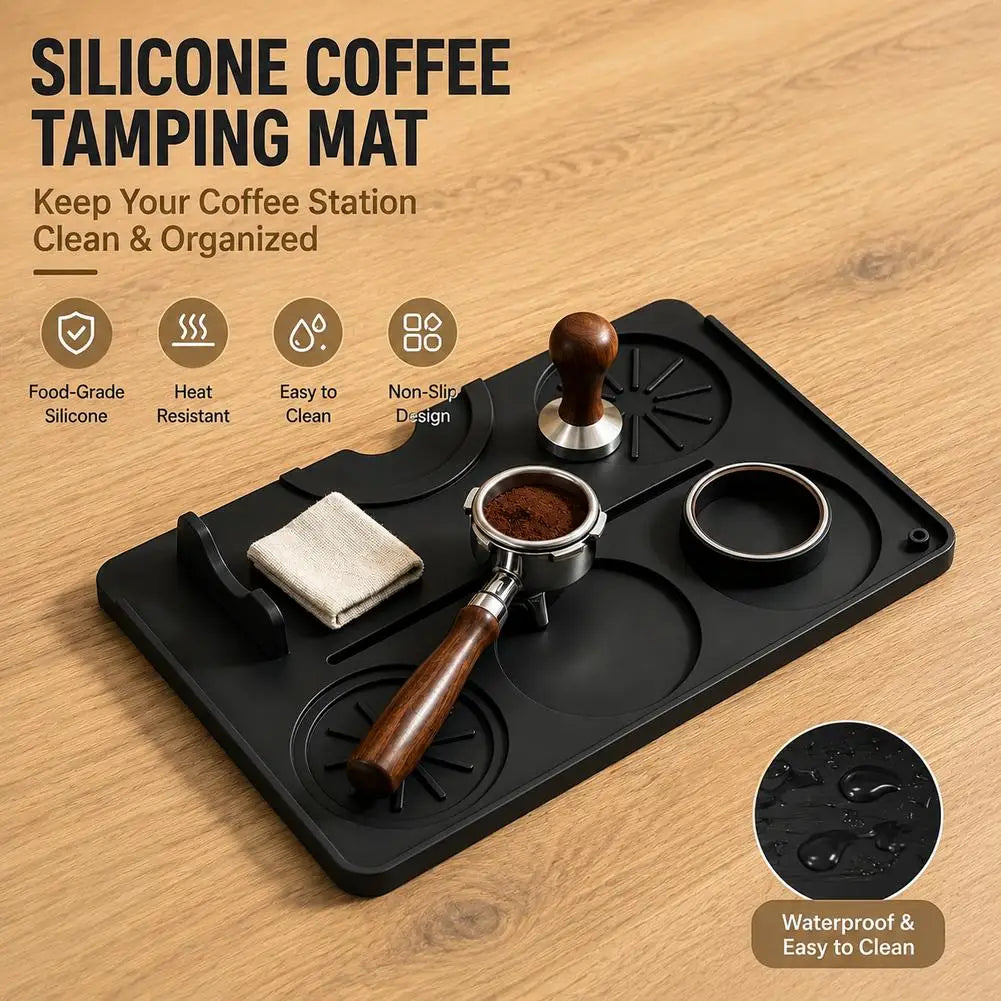 Non-Slip Silicone Espresso Tamping Mat – Food Grade Coffee Pad