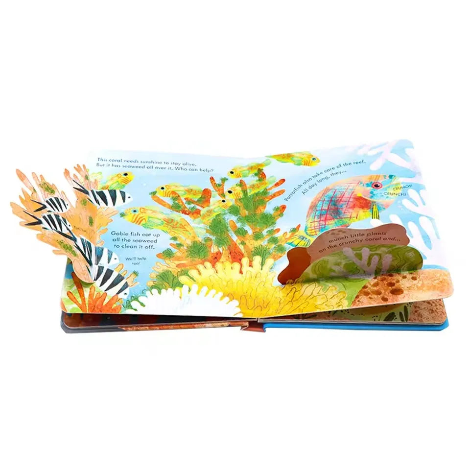 Usborne Peep Inside Coral Reef 3D Flap Picture Book Kids Children