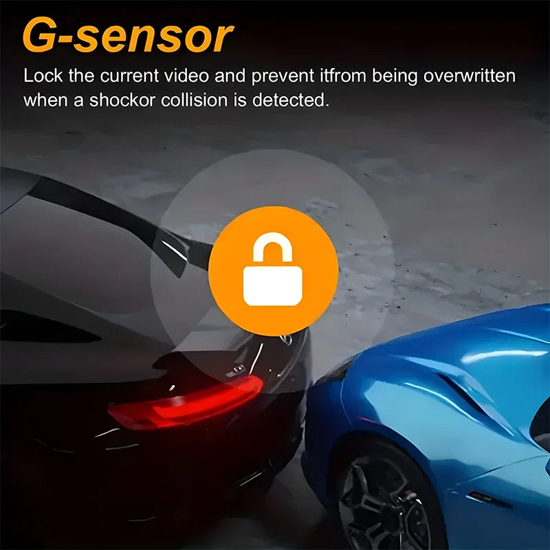 Dual Lens Car Dash Cam – 1080P Front & 720P Interior Night Vision