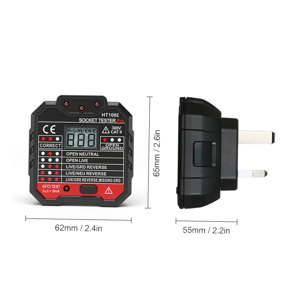 HABOTEST Advanced RCD Electric Socket Tester Wall Plug Breaker Finder