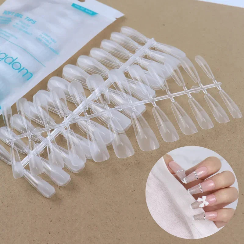 120pcs Matte Press On Nails – Oval Almond Soft Gel Full Cover