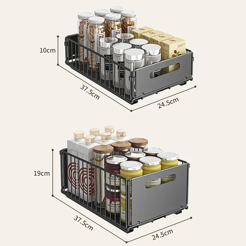 Pull Out Cabinet Organizer | Kitchen Slide-Out Storage Rack
