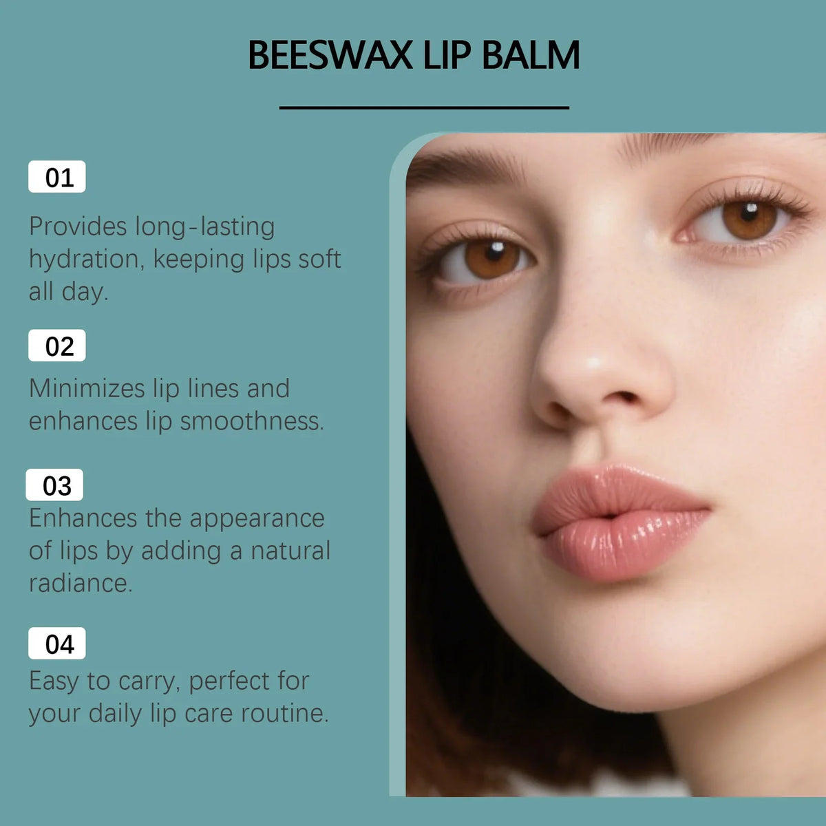 OUHOE Mint Beeswax Lip Balm – Hydrate, Soften & Plump Lips