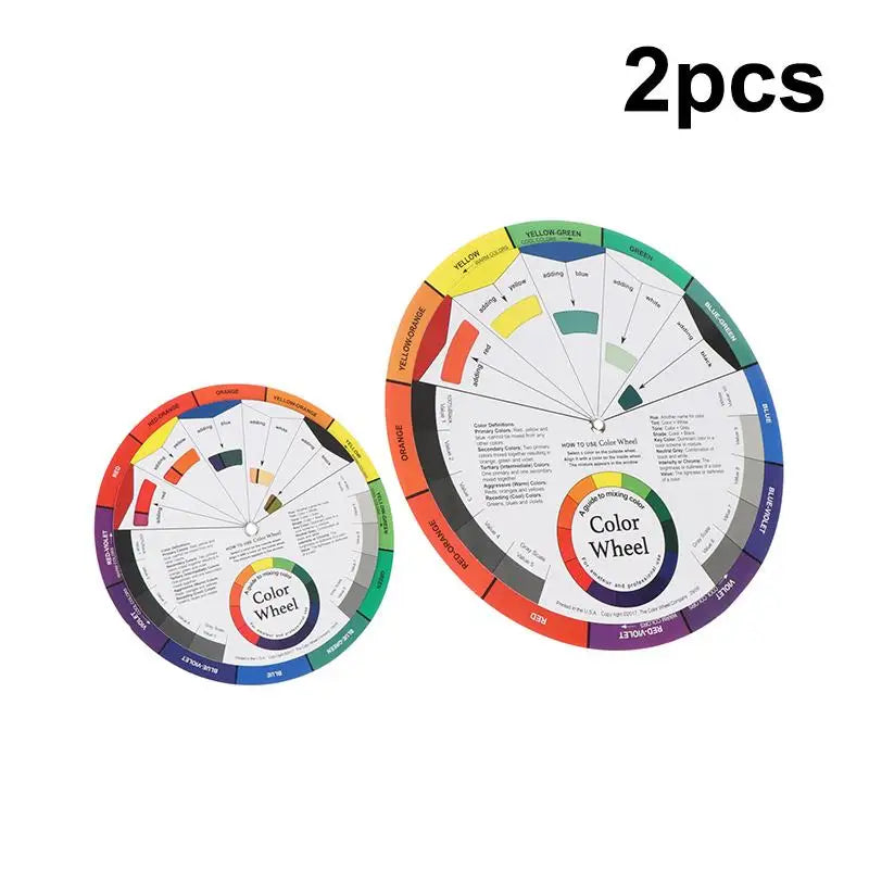 2-Pack Color Mixing Wheel Guide – Nails, Makeup & Art