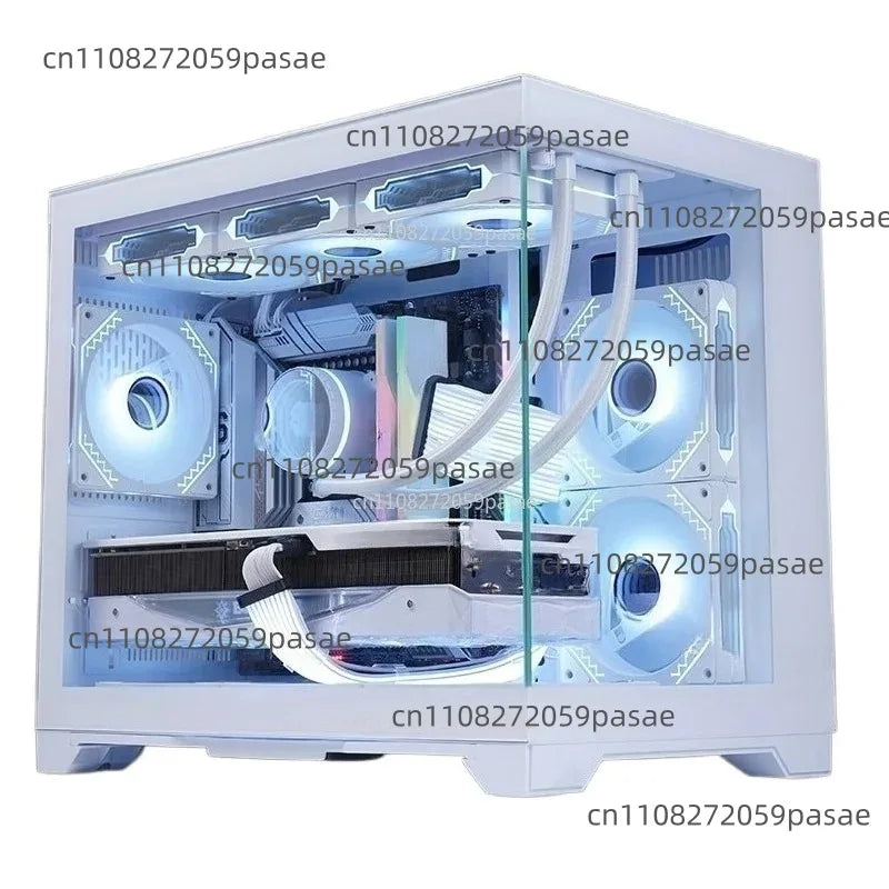 MATX/ITX PC Case – 270° Visible Side Panel Desktop Chassis