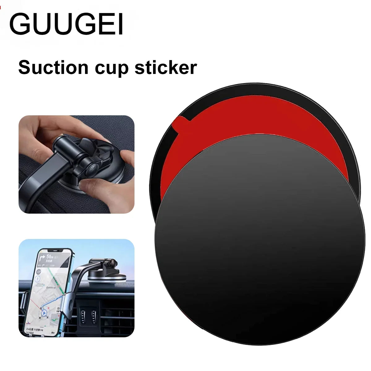 Car Dashboard Adhesive Mount Pad for Suction Cup Phone Holders