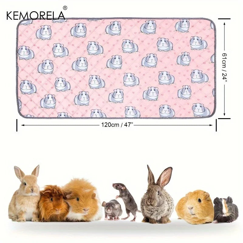 Washable Pet Pee Pads – Pink Hamster Print Non-Slip Mat 1/2 PCS