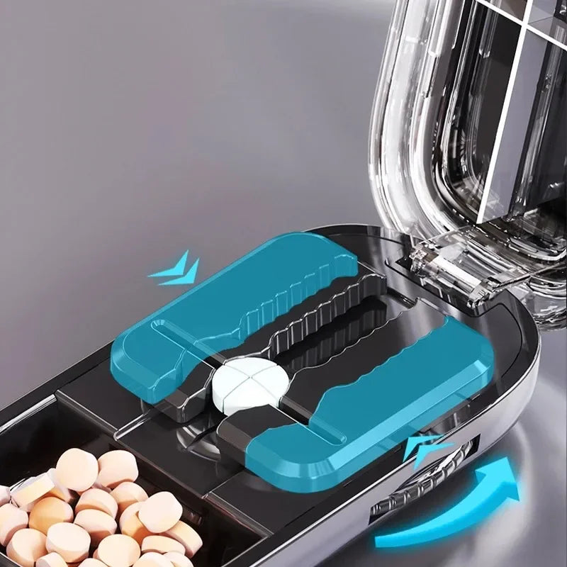 Multi-Function Pill Cutter & Splitter with Storage Box