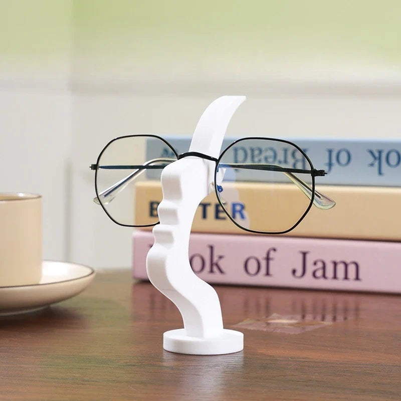 Face Shaped Eyeglass Holder | Desktop Glasses Stand Organizer
