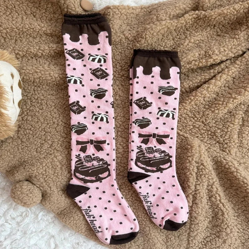 Lolita Lace Knee-High Calf Socks | Cookie Cake Cotton Women